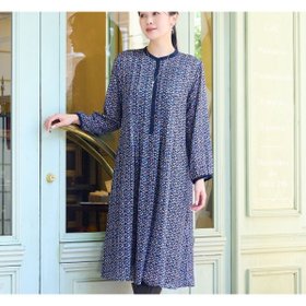 【ミゼール/MISSEL】の【洗える・3L/4Lサイズあり】カットジャカードワンピース 人気、トレンドファッション・服の通販 founy(ファニー) ファッション Fashion レディースファッション Fashion for Women ワンピース Dresses カラフル Colorful Design ジャカード／ジャガード Jacquard, Woven Pattern スリーブ Sleeve, Long Sleeve / Short Sleeve ツイード Twill, Twill Weave フェミニン Feminine, Girly プリント Print, Printed Pattern エレガント 上品 Elegant 洗える Machine Washable |ID:prp329100004634182