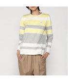 【クロコダイル/CROCODILE】の天竺 ボーダー Tシャツ 人気、トレンドファッション・服の通販 founy(ファニー) ファッション Fashion レディースファッション Fashion for Women トップス・カットソー Cut & Sew Tops シャツ・ブラウス・オフィスカジュアル Elegant Blouses & Button-Ups ロングTシャツ・Tシャツ Longline T-Shirts & Tees イエロー Yellow ボーダー Border, Stripe 春 Spring thumbnail イエロー|ID: prp329100004634219 ipo3291000000033669597