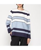 【クロコダイル/CROCODILE】の天竺 ボーダー Tシャツ 人気、トレンドファッション・服の通販 founy(ファニー) ファッション Fashion レディースファッション Fashion for Women トップス・カットソー Cut & Sew Tops シャツ・ブラウス・オフィスカジュアル Elegant Blouses & Button-Ups ロングTシャツ・Tシャツ Longline T-Shirts & Tees イエロー Yellow ボーダー Border, Stripe 春 Spring thumbnail ネイビー|ID: prp329100004634219 ipo3291000000033669599