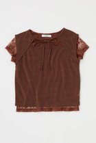 【マウジー/moussy】のLACE LAYERED OPEN NECK トップス 人気、トレンドファッション・服の通販 founy(ファニー) ファッション Fashion レディースファッション Fashion for Women トップス・カットソー Cut & Sew Tops おすすめ Recommended / Our Picks カットソー Cut and Sewn Top シアー Sheer, See-Through スウェット / スエット Sweatshirt, Sweatwear デニム Denim, Jeans Material レース Lace, Lace Fabric 人気 Popular, Best Seller 再入荷 Restock / Back in Stock thumbnail BRN|ID: prp329100004634230 ipo3291000000033648536