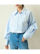 【スナイデル/SNIDEL】のSustainableレイヤードクロップドシャツ 人気、トレンドファッション・服の通販 founy(ファニー) ファッション Fashion レディースファッション Fashion for Women トップス・カットソー Cut & Sew Tops シャツ・ブラウス・オフィスカジュアル Elegant Blouses & Button-Ups イエロー Yellow 春 Spring クロップド Cropped, Short Length 今季 This Season, Current Season ストライプ Stripe, Striped Pattern チュニック Tunic, Long Top トレンド Trend, Trending Now パープル Purple, Violet フェミニン Feminine, Girly 無地 Plain, Solid Color エレガント 上品 Elegant thumbnail LBLU[081]|ID: prp329100004634239 ipo3291000000033461479