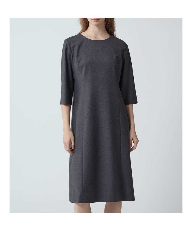 【アクアスキュータム/Aquascutum】のREDA ストレッチツイル OP インテリア・キッズ・メンズ・レディースファッション・服の通販 founy(ファニー) 　ファッション　Fashion　レディースファッション　Fashion for Women　ワンピース　Dresses　イタリア　Italy　ジャケット　Jacket, Outerwear　セットアップ　Set-Up, Coordinated Outfit　ドレス　Dress, One-Piece　定番　Standard, Basic Item　ネックレス　Necklace, Pendant Necklace　パープル　Purple, Violet　フィット　Fit, Slim Fit　フレア　Flare, Flared　ベーシック　Basic, Essential　おすすめ　Recommended / Our Picks　エレガント 上品　Elegant　ビジネス 仕事 通勤　Business / Work / Commuting　ダークグレー|ID: prp329100004634251 ipo3291000000033365001