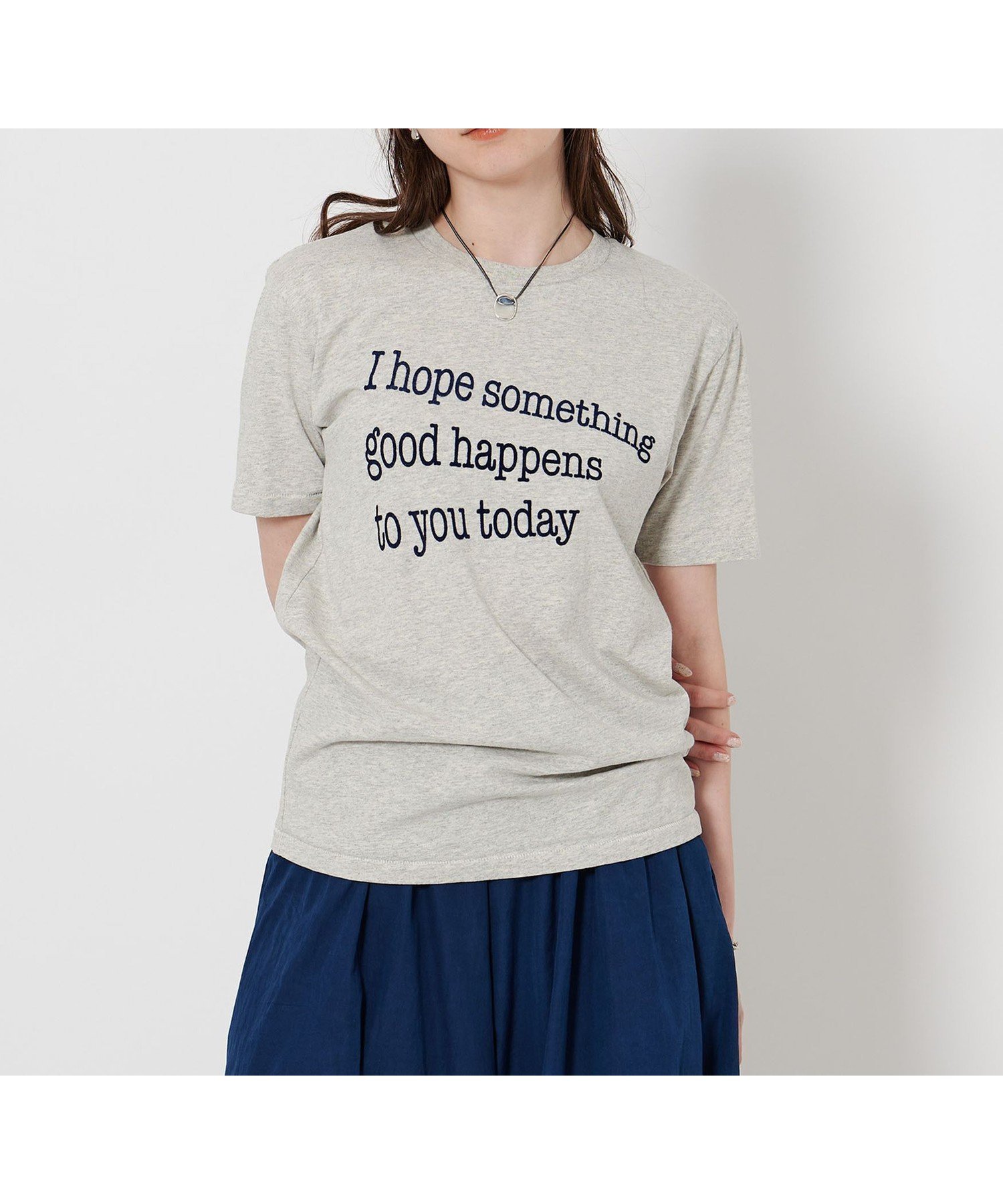 【ユナイテッドアローズ/UNITED ARROWS】のMIXTA I HOPE Tシャツ インテリア・キッズ・メンズ・レディースファッション・服の通販 founy(ファニー) 　ファッション　Fashion　レディースファッション　Fashion for Women　トップス・カットソー　Cut & Sew Tops　シャツ・ブラウス・オフィスカジュアル　Elegant Blouses & Button-Ups　ロングTシャツ・Tシャツ　Longline T-Shirts & Tees　おすすめ　Recommended / Our Picks　インナー　Innerwear　ジャケット　Jacket, Outerwear　プリント　Print, Printed Pattern　ベスト　Vest, Waistcoat　リラックス　Relax, Relaxed Fit　LT.GRAY|ID: prp329100004634280 ipo3291000000033365465