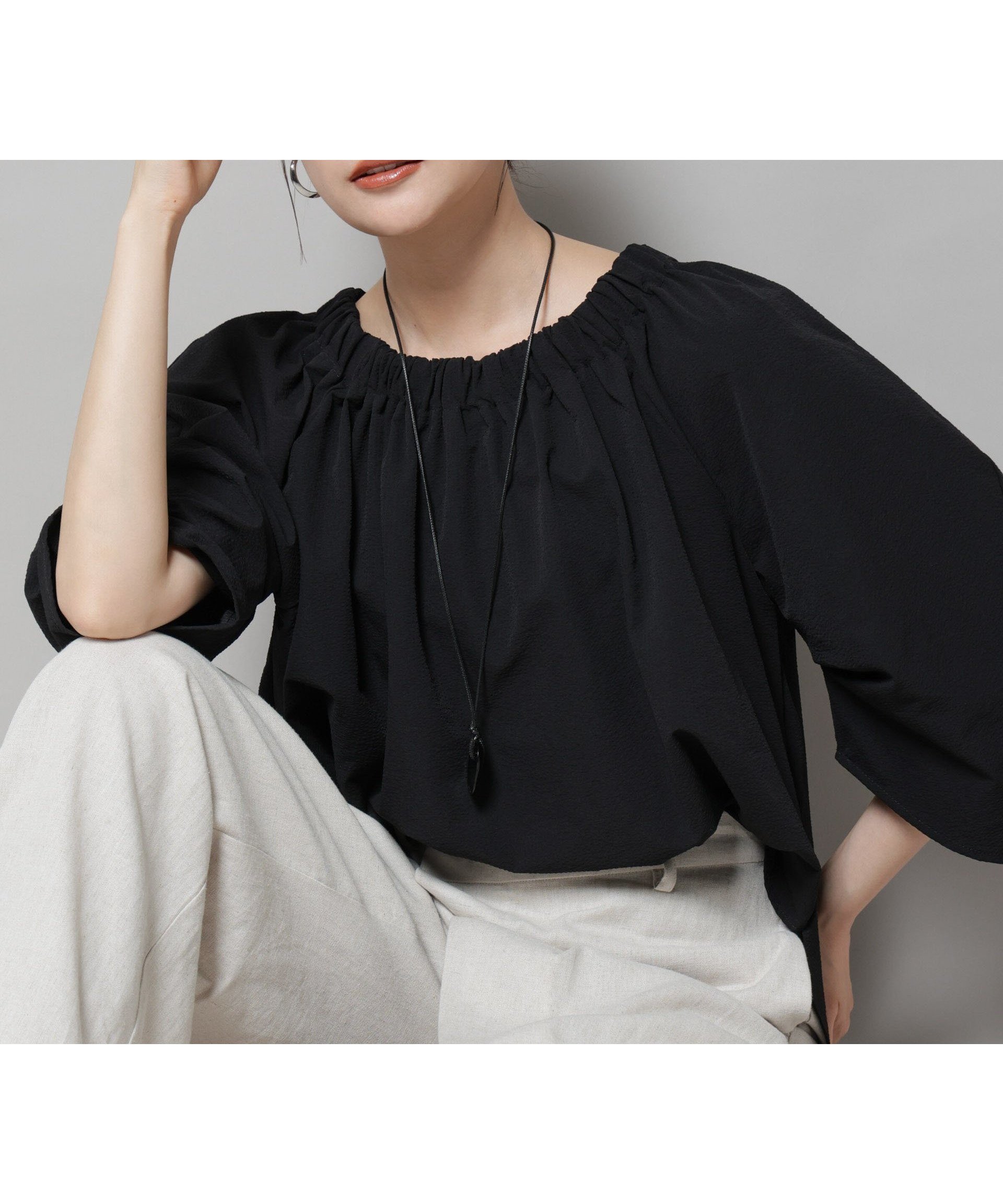 【ナノ ユニバース/nano universe】のボリュームギャザータックスリーブブラウス 人気、トレンドファッション・服の通販 founy(ファニー) 　ファッション　Fashion　レディースファッション　Fashion for Women　トップス・カットソー　Cut & Sew Tops　シャツ・ブラウス・オフィスカジュアル　Elegant Blouses & Button-Ups　秋　Autumn　ギャザー　Gathered, Ruffled　クラシカル　Classical, Vintage-Inspired　サッカー　Seersucker, Summer Fabric　スリーブ　Sleeve, Long Sleeve / Short Sleeve　デニム　Denim, Jeans Material　フェミニン　Feminine, Girly　2025年　2025　2025-2026秋冬・A/W　Autumn/Winter 2025–26 AW25–26　 other-1|ID: prp329100004634321 ipo3291000000033366067