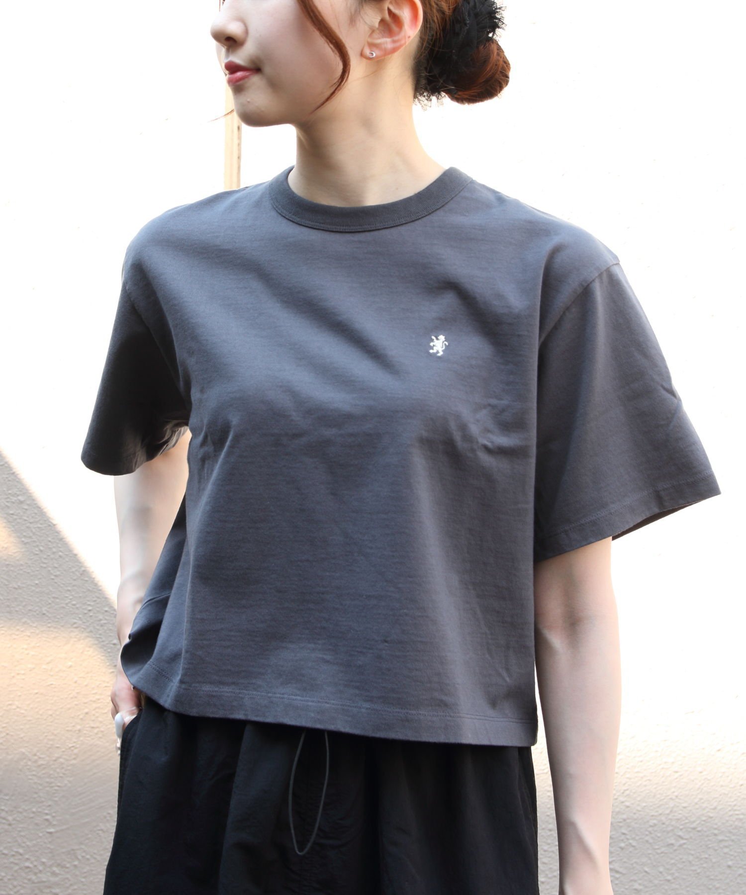 【ステップス/STEPS】のGYMPHLEX/Gymphlex/CREW NECK PULLOVER インテリア・キッズ・メンズ・レディースファッション・服の通販 founy(ファニー) 　ファッション　Fashion　レディースファッション　Fashion for Women　トップス・カットソー　Cut & Sew Tops　カジュアルプルオーバー・ニットトップス　Pullovers & Knit Tops / Casual Pullovers　ショート　Short, Short Length　シンプル　Simple, Minimal　スリーブ　Sleeve, Long Sleeve / Short Sleeve　CHGRY|ID: prp329100004634442 ipo3291000000033613383