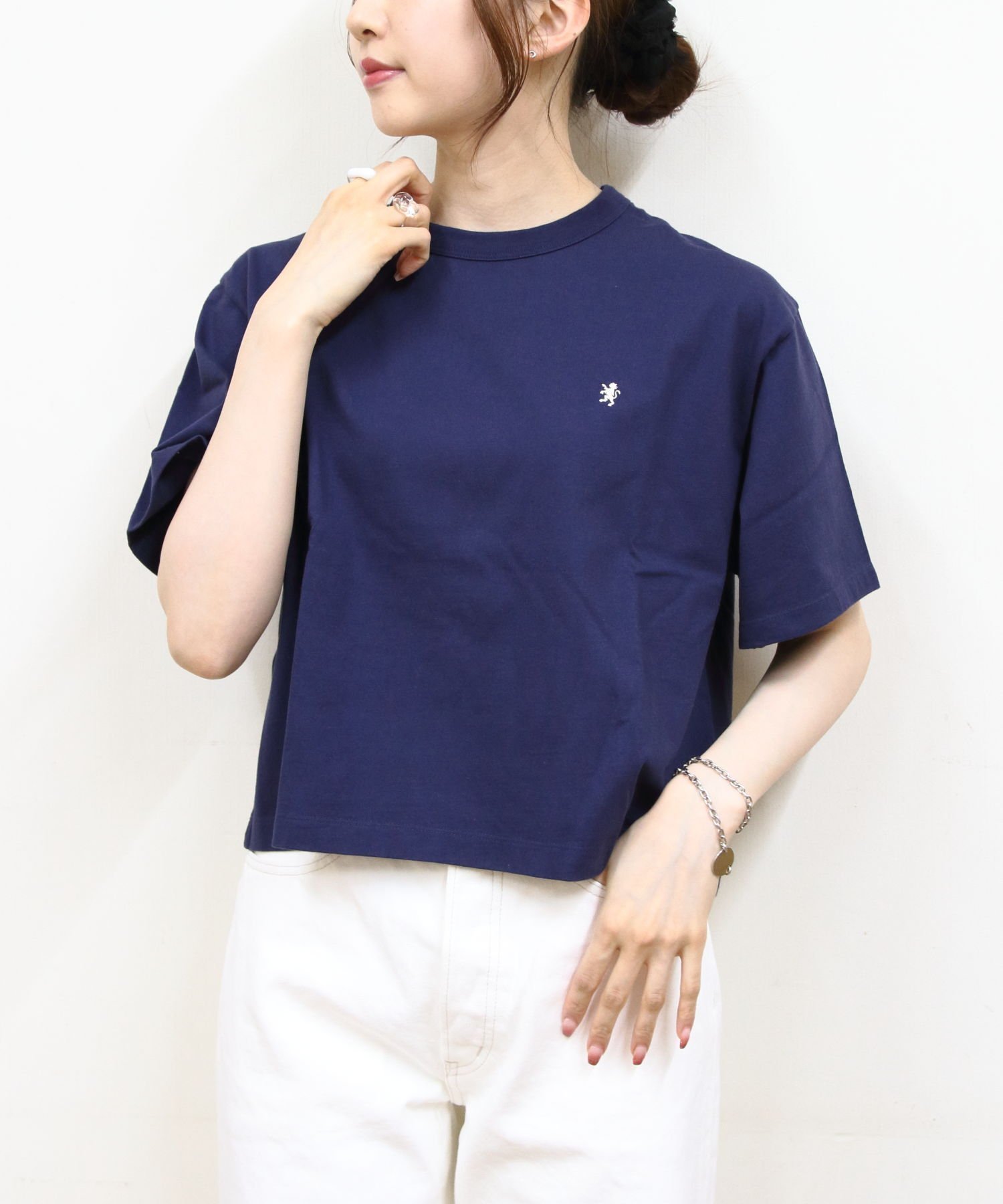 【ステップス/STEPS】のGYMPHLEX/Gymphlex/CREW NECK PULLOVER インテリア・キッズ・メンズ・レディースファッション・服の通販 founy(ファニー) 　ファッション　Fashion　レディースファッション　Fashion for Women　トップス・カットソー　Cut & Sew Tops　カジュアルプルオーバー・ニットトップス　Pullovers & Knit Tops / Casual Pullovers　ショート　Short, Short Length　シンプル　Simple, Minimal　スリーブ　Sleeve, Long Sleeve / Short Sleeve　NAVY|ID: prp329100004634442 ipo3291000000033613385