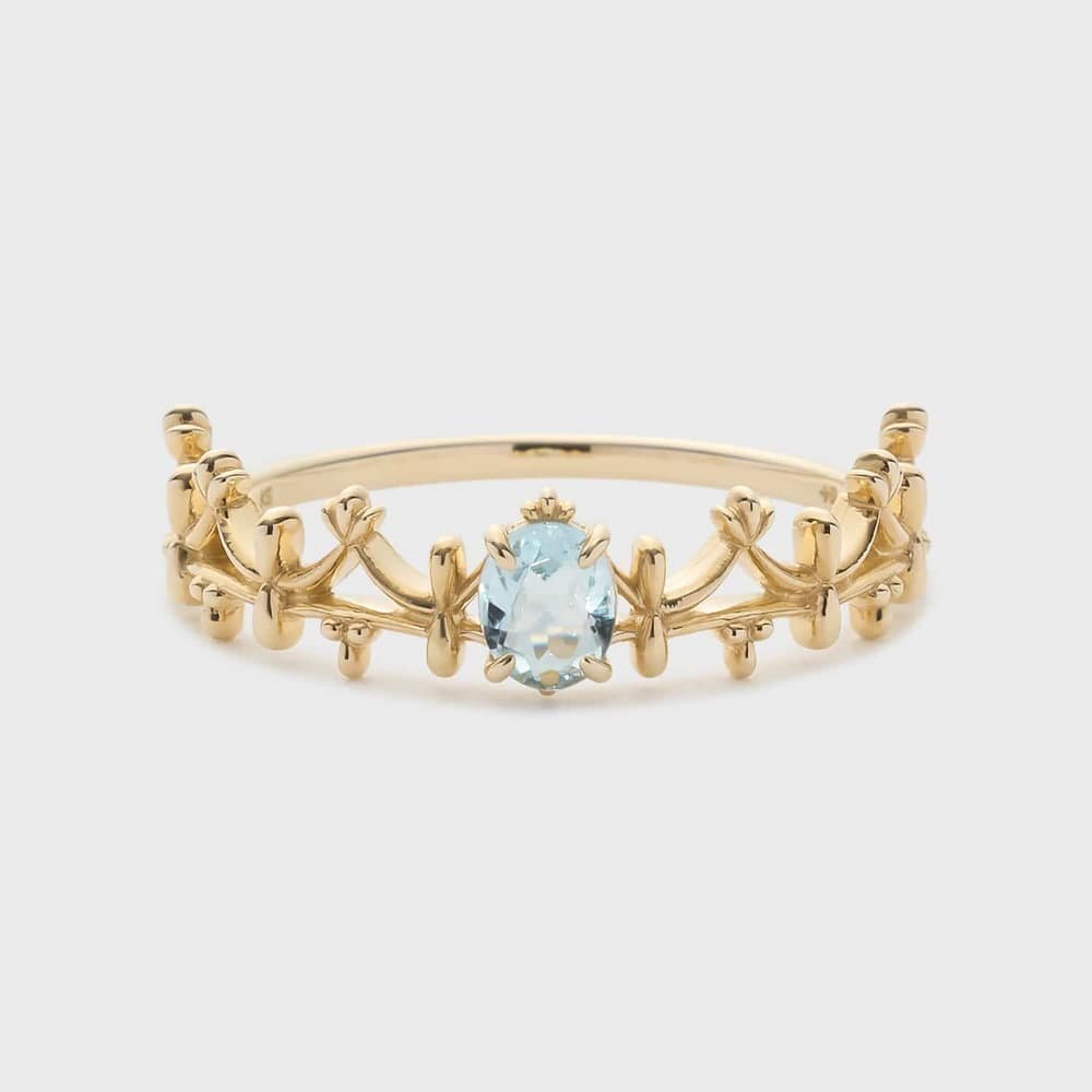 【ノジェス/NOJESS】の【Pocket Ring】K5アクアマリンリング インテリア・キッズ・メンズ・レディースファッション・服の通販 founy(ファニー) 　ファッション　Fashion　レディースファッション　Fashion for Women　クラウン　Crown, Royal Motif　ストーン　Stone, Gem-Like　ポケット　Pocket, Pocket Detail　モチーフ　Motif, Design Theme　透かし　Cut-Out, Lacework　ブルー|ID: prp329100004634564 ipo3291000000033548481