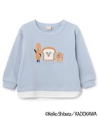 【ナルミヤ オンライン/NARUMIYA ONELINE / KIDS】の【パンどろぼう】アップリケ長袖Tシャツ 人気、トレンドファッション・服の通販 founy(ファニー) ファッション Fashion キッズファッション Fashion for Kids キャラクター Character, Licensed Characters ドッキング Docking, Mixed Material ポケット Pocket, Pocket Detail 人気 Popular, Best Seller 長袖 Long Sleeve, Full Sleeve thumbnail ブルー グレー|ID: prp329100004634602 ipo3291000000033368548