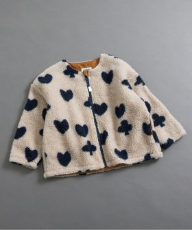 【エフオー オンラインストア/F.O.Online Store / KIDS】のジャガードボアジャケット 人気、トレンドファッション・服の通販 founy(ファニー) ファッション Fashion キッズファッション Fashion for Kids アウター Coat Outerwear /Kids おすすめ Recommended / Our Picks ジャケット Jacket, Outerwear タートルネック Turtleneck, High Neck チェック Check, Plaid, Tartan ボーダー Border, Stripe マフラー Scarf, Muffler ワンポイント One Point, Statement Accent 冬 Winter / This Winter |ID:prp329100004634605