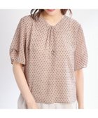 【リフレクト/Reflect】の【マシンウォッシュ可/セットアップ可】コツキ柄プリントブラウス 人気、トレンドファッション・服の通販 founy(ファニー) ファッション Fashion レディースファッション Fashion for Women トップス・カットソー Cut & Sew Tops シャツ・ブラウス・オフィスカジュアル Elegant Blouses & Button-Ups イレギュラー Irregular Design セットアップ Set-Up, Coordinated Outfit チェック Check, Plaid, Tartan ビンテージ Vintage, Retro Style プリント Print, Printed Pattern thumbnail ピンクベージュ|ID: prp329100004634624 ipo3291000000033570694