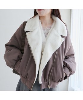 【マジェスティック レゴン/MAJESTIC LEGON】のふわふわボリュームライダース 人気、トレンドファッション・服の通販 founy(ファニー) ファッション Fashion レディースファッション Fashion for Women アウター Coat / Outerwear Collection ライダースジャケット / レザースタイル Riders Jackets & Biker Style ダウン Down, Puffer バランス Balance, Style Balance フェミニン Feminine, Girly ライダース Riders 再入荷 Restock / Back in Stock 防寒 Cold Protection, Winter-Ready |ID:prp329100004634797