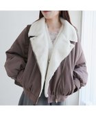 【マジェスティック レゴン/MAJESTIC LEGON】のふわふわボリュームライダース 人気、トレンドファッション・服の通販 founy(ファニー) ファッション Fashion レディースファッション Fashion for Women アウター Coat / Outerwear Collection ライダースジャケット / レザースタイル Riders Jackets & Biker Style ダウン Down, Puffer バランス Balance, Style Balance フェミニン Feminine, Girly ライダース Riders 再入荷 Restock / Back in Stock 防寒 Cold Protection, Winter-Ready thumbnail ブラウン|ID: prp329100004634797 ipo3291000000033585165