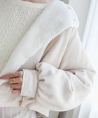 【マジェスティック レゴン/MAJESTIC LEGON】のふわふわボリュームライダース 人気、トレンドファッション・服の通販 founy(ファニー) ファッション Fashion レディースファッション Fashion for Women アウター Coat / Outerwear Collection ライダースジャケット / レザースタイル Riders Jackets & Biker Style ダウン Down, Puffer バランス Balance, Style Balance フェミニン Feminine, Girly ライダース Riders 再入荷 Restock / Back in Stock 防寒 Cold Protection, Winter-Ready thumbnail アイボリー|ID: prp329100004634797 ipo3291000000033585166