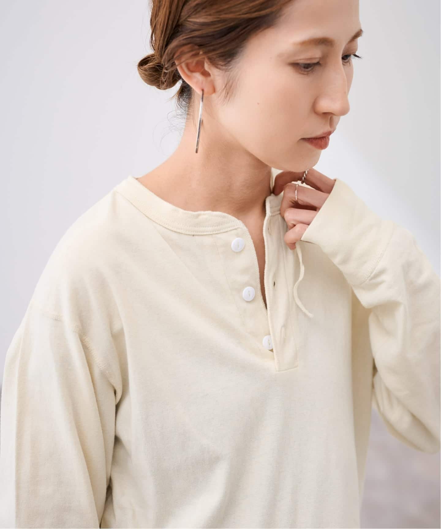 【フレームワーク/FRAMeWORK】のHealthknit/ヘルスニット ヘンリーロングスリーブ インテリア・キッズ・メンズ・レディースファッション・服の通販 founy(ファニー) 　ファッション　Fashion　レディースファッション　Fashion for Women　トップス・カットソー　Cut & Sew Tops　ニット　Knit Tops & Sweaters　クラシカル　Classical, Vintage-Inspired　ネコ　Cat, Feline Motif　人気　Popular, Best Seller　おすすめ　Recommended / Our Picks　ナチュラル|ID: prp329100004634832 ipo3291000000033569733