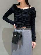 【スナイデル/SNIDEL】の【WEB限定カラーあり】ギャザーオフショルカットソー 人気、トレンドファッション・服の通販 founy(ファニー) ファッション Fashion レディースファッション Fashion for Women トップス・カットソー Cut & Sew Tops カットソー・ベーシックTシャツ Cut-and-Sewn Tops / Stretch Tees & Basics ギャザー Gathered, Ruffled ショルダー Shoulder, Shoulder Strap フィット Fit, Slim Fit フェミニン Feminine, Girly ボーダー Border, Stripe 人気 Popular, Best Seller 今季 This Season, Current Season 定番 Standard, Basic Item thumbnail BLK[009]|ID: prp329100004635023 ipo3291000000033375812