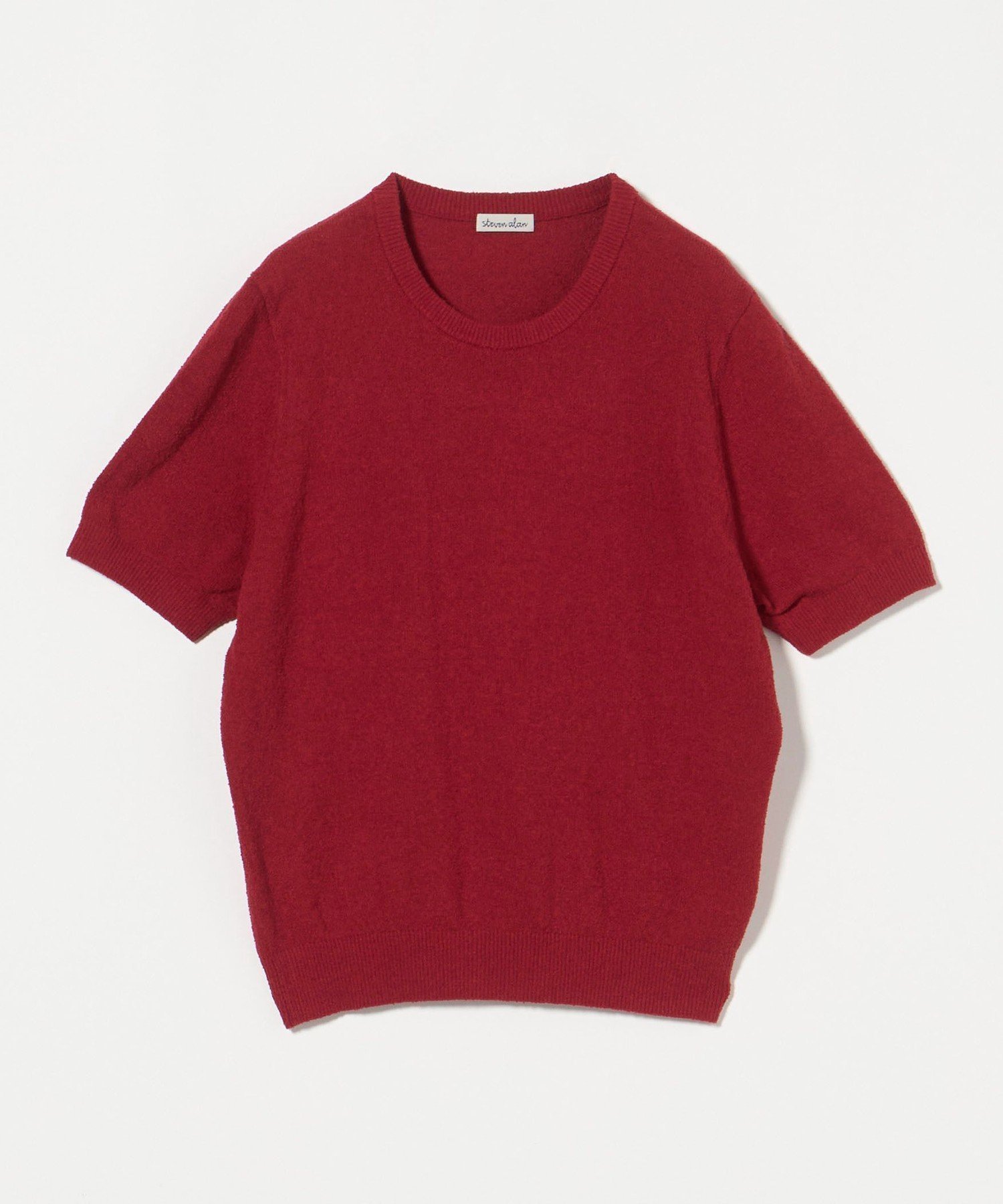【ビューティ&ユース ユナイテッドアローズ/BEAUTY&YOUTH / UNITED ARROWS】のSteven Alan ハーフスリーブ ニット インテリア・キッズ・メンズ・レディースファッション・服の通販 founy(ファニー) 　ファッション　Fashion　レディースファッション　Fashion for Women　トップス・カットソー　Cut & Sew Tops　ニット　Knit Tops & Sweaters　コンパクト　Compact, Small Size　シンプル　Simple, Minimal　スリーブ　Sleeve, Long Sleeve / Short Sleeve　ハーフ　Half, Half-Length　ベスト　Vest, Waistcoat　夏　Summer　RED|ID: prp329100004635028 ipo3291000000033376034
