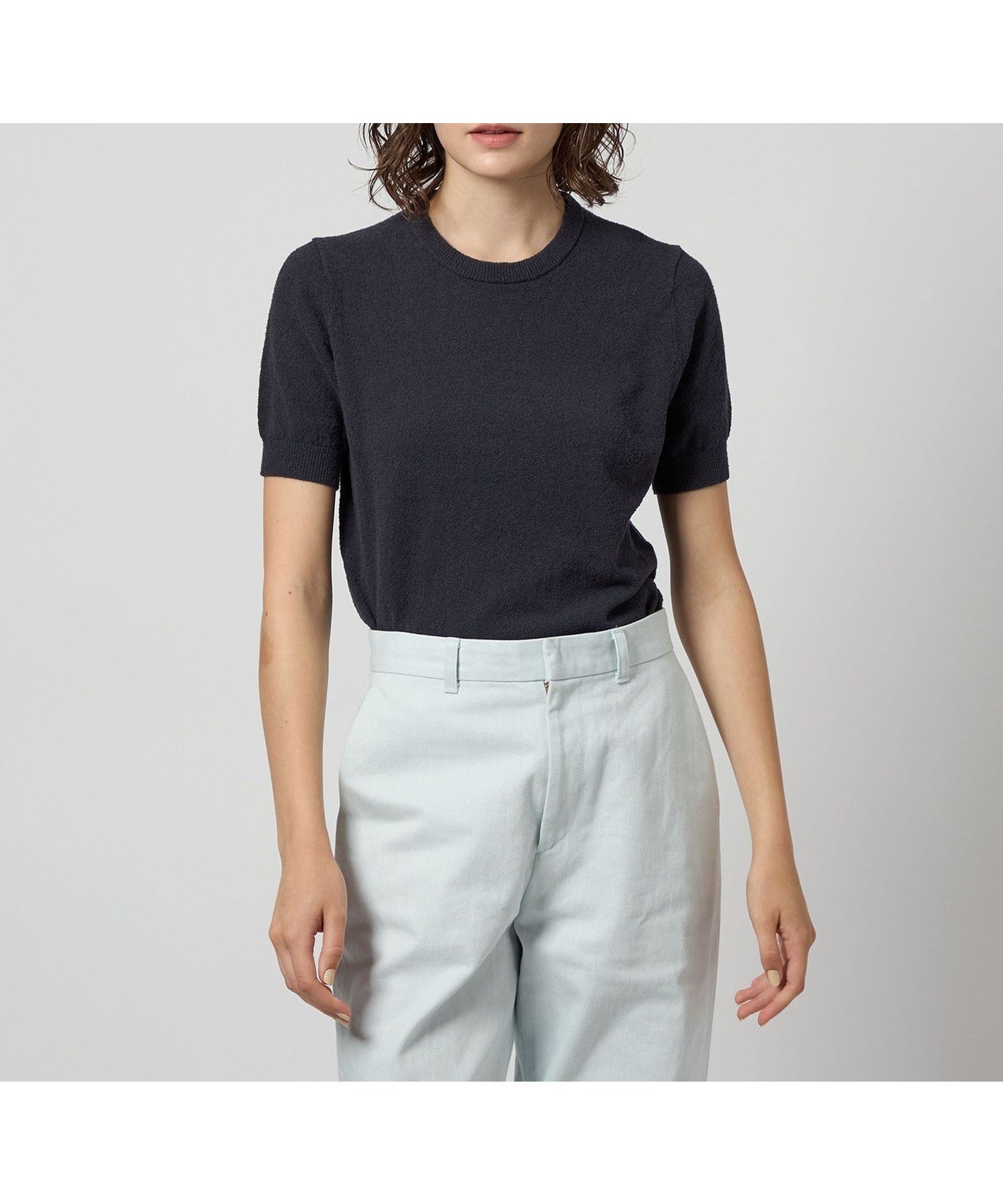 【ビューティ&ユース ユナイテッドアローズ/BEAUTY&YOUTH / UNITED ARROWS】のSteven Alan ハーフスリーブ ニット インテリア・キッズ・メンズ・レディースファッション・服の通販 founy(ファニー) 　ファッション　Fashion　レディースファッション　Fashion for Women　トップス・カットソー　Cut & Sew Tops　ニット　Knit Tops & Sweaters　コンパクト　Compact, Small Size　シンプル　Simple, Minimal　スリーブ　Sleeve, Long Sleeve / Short Sleeve　ハーフ　Half, Half-Length　ベスト　Vest, Waistcoat　夏　Summer　NAVY|ID: prp329100004635028 ipo3291000000033376040