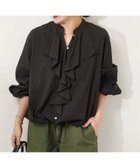 【ジャーナルスタンダード/JOURNAL STANDARD】のボイルストライプフリルブラウス 人気、トレンドファッション・服の通販 founy(ファニー) ファッション Fashion レディースファッション Fashion for Women トップス・カットソー Cut & Sew Tops シャツ・ブラウス・オフィスカジュアル Elegant Blouses & Button-Ups 2025年 2025 2025-2026秋冬・A/W Autumn/Winter 2025–26 AW25–26 ストライプ Stripe, Striped Pattern フリル Frill, Ruffle フロント Front, Front Design ブラウジング Blouson Silhouette, Cinched Waist 羽織 Haori, Light Jacket thumbnail ブラック|ID: prp329100004635127 ipo3291000000033650843