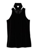 【フレイ アイディー/FRAY I.D】のファブリックバリエアメスリトップス 人気、トレンドファッション・服の通販 founy(ファニー) ファッション Fashion レディースファッション Fashion for Women トップス・カットソー Cut & Sew Tops カッティング Cutting Detail スリット Slit, Slit Detail チェック Check, Plaid, Tartan チョーカー Tulle, Mesh Fabric トレンド Trend, Trending Now ノースリーブ Sleeveless, No-Sleeve ベロア Velour, Soft Velvet モノトーン Monotone, Black and White エレガント 上品 Elegant 秋 Autumn |ID:prp329100004635131