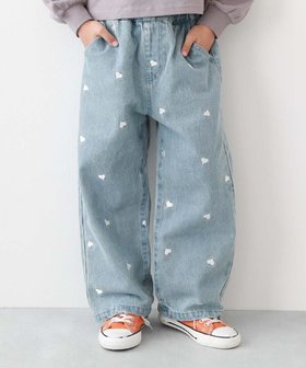 【デビロック/devirock / KIDS】のハート刺繍 デニム ワイドパンツ デニムパンツ ロングパンツ 長ズボン ボトムス 25AW 人気、トレンドファッション・服の通販 founy(ファニー) ファッション Fashion キッズファッション Fashion for Kids ボトムス Bottoms チュール Tulip, Tulip Motif デニム Denim, Jeans Material トレンド Trend, Trending Now ロング Long, Long-Length ワイド Wide, Wide Fit おすすめ Recommended / Our Picks 2025年 2025 2025-2026秋冬・A/W Autumn/Winter 2025–26 AW25–26 |ID:prp329100004635136