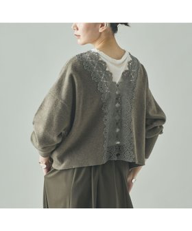 【カレンソロジー/Curensology】のバックレースニットプルオーバー 人気、トレンドファッション・服の通販 founy(ファニー) ファッション Fashion レディースファッション Fashion for Women トップス・カットソー Cut & Sew Tops ニット Knit Tops & Sweaters カジュアルプルオーバー・ニットトップス Pullovers & Knit Tops / Casual Pullovers エレガント 上品 Elegant フェミニン Feminine, Girly ワイド Wide, Wide Fit 洗える Machine Washable |ID:prp329100004635179