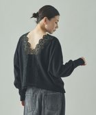 【カレンソロジー/Curensology】のバックレースニットプルオーバー 人気、トレンドファッション・服の通販 founy(ファニー) ファッション Fashion レディースファッション Fashion for Women トップス・カットソー Cut & Sew Tops ニット Knit Tops & Sweaters カジュアルプルオーバー・ニットトップス Pullovers & Knit Tops / Casual Pullovers エレガント 上品 Elegant フェミニン Feminine, Girly ワイド Wide, Wide Fit 洗える Machine Washable thumbnail ブラック|ID: prp329100004635179 ipo3291000000034723181
