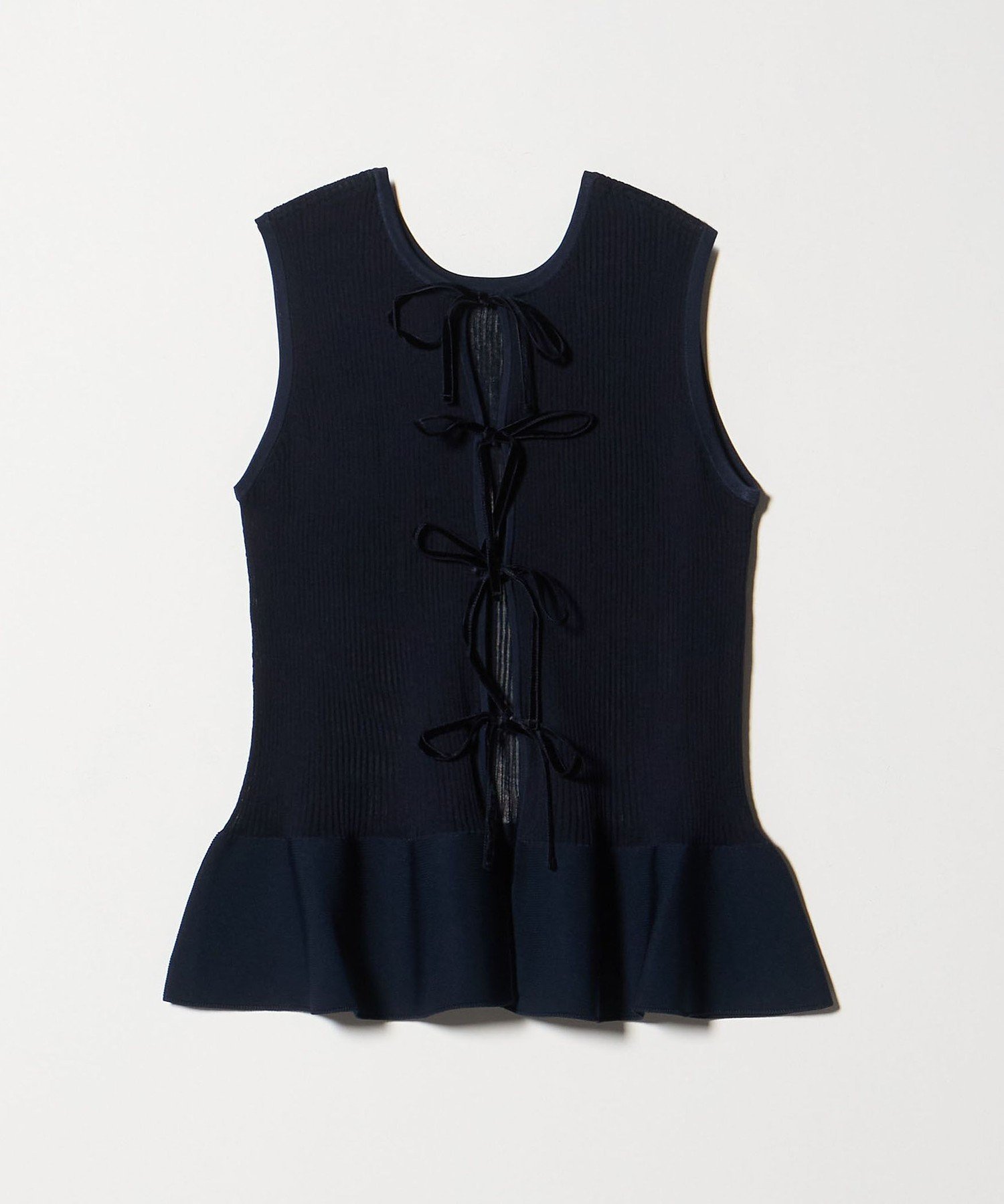 【ユナイテッドアローズ/UNITED ARROWS】のシアー リボン 2WAY ベスト ウォッシャブル 人気、トレンドファッション・服の通販 founy(ファニー) 　ファッション　Fashion　レディースファッション　Fashion for Women　アウター　Coat / Outerwear Collection　トップス・カットソー　Cut & Sew Tops　ベスト&ジレ / 重ね着スタイル　Vests & Gilets　ウォッシャブル　Machine Washable　カーディガン　Cardigan, Knitwear　シアー　Sheer, See-Through　デニム　Denim, Jeans Material　ベスト　Vest, Waistcoat　ベルベット　Velvet, Velvety　ペプラム　Peplum, Flared Hem　リボン　Ribbon, Bow　ワイド　Wide, Wide Fit　 other-1|ID: prp329100004635233 ipo3291000000033380753