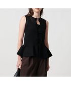 【ユナイテッドアローズ/UNITED ARROWS】のシアー リボン 2WAY ベスト ウォッシャブル 人気、トレンドファッション・服の通販 founy(ファニー) ファッション Fashion レディースファッション Fashion for Women アウター Coat / Outerwear Collection トップス・カットソー Cut & Sew Tops ベスト&ジレ / 重ね着スタイル Vests & Gilets ウォッシャブル Machine Washable カーディガン Cardigan, Knitwear シアー Sheer, See-Through デニム Denim, Jeans Material ベスト Vest, Waistcoat ベルベット Velvet, Velvety ペプラム Peplum, Flared Hem リボン Ribbon, Bow ワイド Wide, Wide Fit thumbnail BLACK|ID: prp329100004635233 ipo3291000000033380759