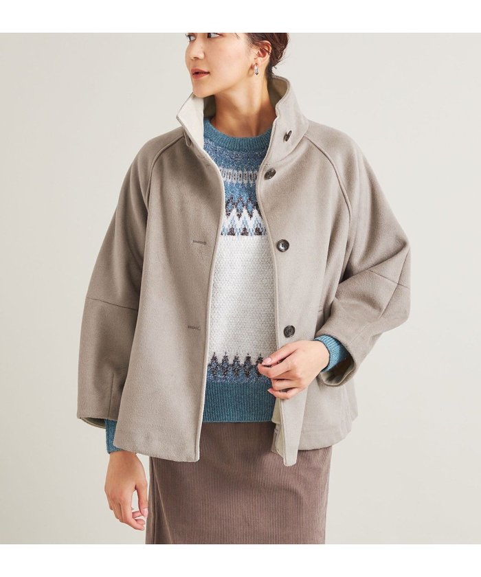 【ユナイテッドアローズ/UNITED ARROWS】のニットメルトン コクーンスリーブコート A DAY IN THE LIFE インテリア・キッズ・メンズ・レディースファッション・服の通販 founy(ファニー) https://founy.com/ ファッション Fashion レディースファッション Fashion for Women アウター Coat / Outerwear Collection コート・ロングコート・ピーコート Long Coats, Peacoats & More ショート Short, Short Length スタンド Stand Collar, Upright Stand ダブル Double, Double-Breasted フェイス Face, Facial Design メルトン Melton, Heavy Wool 防寒 Cold Protection, Winter-Ready |ID: prp329100004635319 ipo3291000000033920065