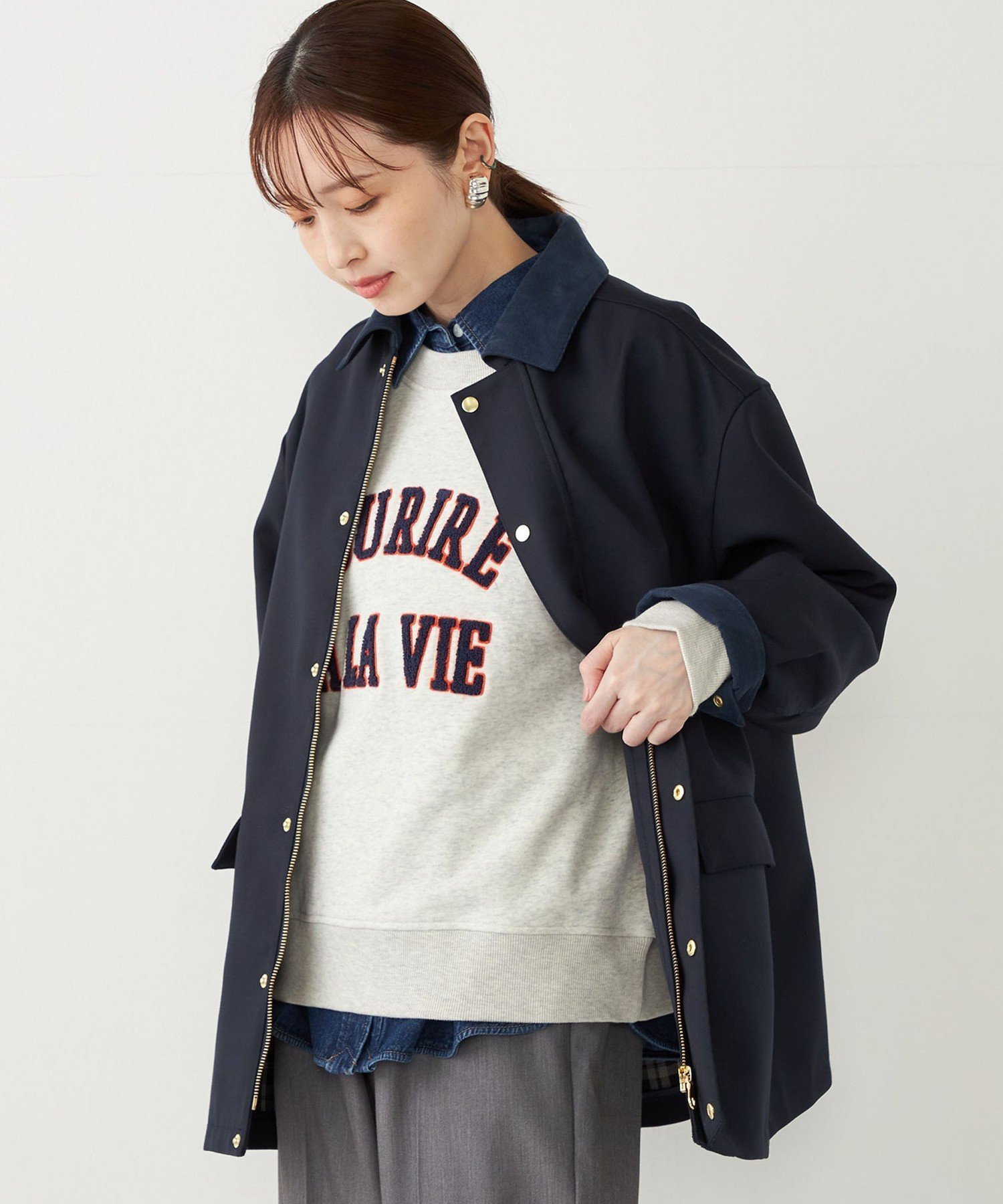 【シップス フォー ウィメン/SHIPS】のSHIPS Colors コーデュロイカラー ボンディング ミドルレングス コート 人気、トレンドファッション・服の通販 founy(ファニー) 　ファッション　Fashion　レディースファッション　Fashion for Women　アウター　Coat / Outerwear Collection　コート・ロングコート・ピーコート　Long Coats, Peacoats & More　2024年　2024　2024-2025秋冬・A/W　Autumn/Winter 2024–25 AW24–25　コーデュロイ　Corduroy, Cord Fabric　チェック　Check, Plaid, Tartan　ボンディング　Bonding, Bonded Fabric　ミドル　Middle Length, Mid Height　人気　Popular, Best Seller　今季　This Season, Current Season　 other-1|ID: prp329100004635508 ipo3291000000033385639