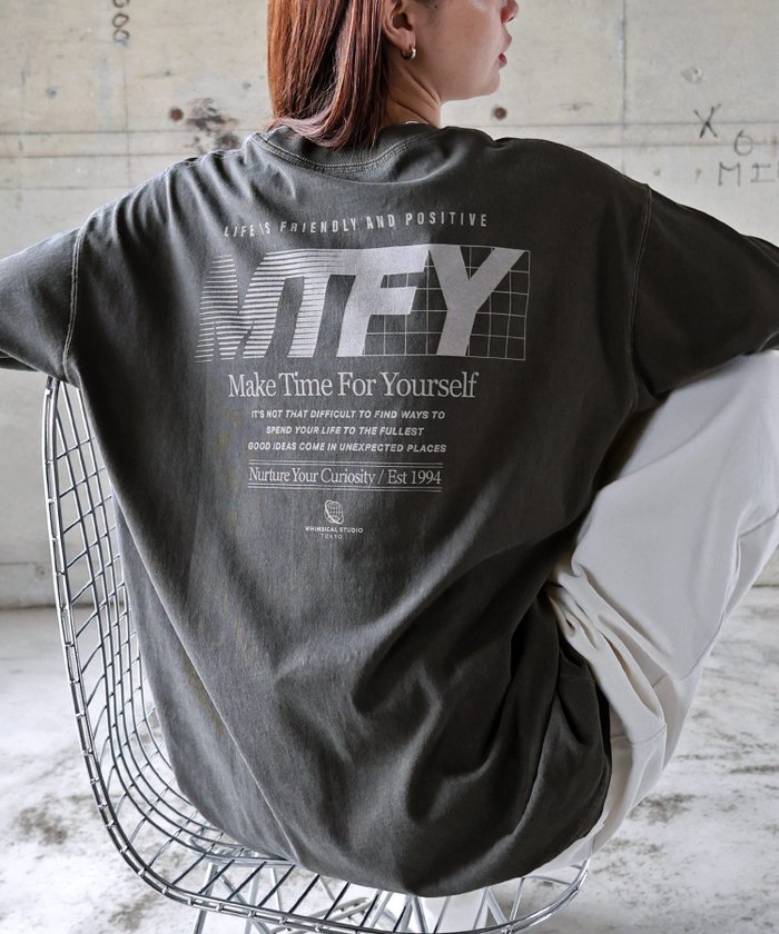 【アンドミー/andme】のピグメント加工 MTFY ロゴ プリント 半袖 Tシャツ ANME アンメ インテリア・キッズ・メンズ・レディースファッション・服の通販 founy(ファニー) https://founy.com/ ファッション Fashion レディースファッション Fashion for Women トップス・カットソー Cut & Sew Tops シャツ・ブラウス・オフィスカジュアル Elegant Blouses & Button-Ups ロングTシャツ・Tシャツ Longline T-Shirts & Tees プリント Print, Printed Pattern ヴィンテージ Vintage Style 半袖 Short Sleeve, Half Sleeve |ID: prp329100004635533 ipo3291000000033544397