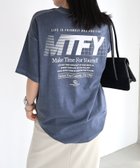 【アンドミー/andme】のピグメント加工 MTFY ロゴ プリント 半袖 Tシャツ ANME アンメ ネイビー|ID: prp329100004635533 ipo3291000000033544401
