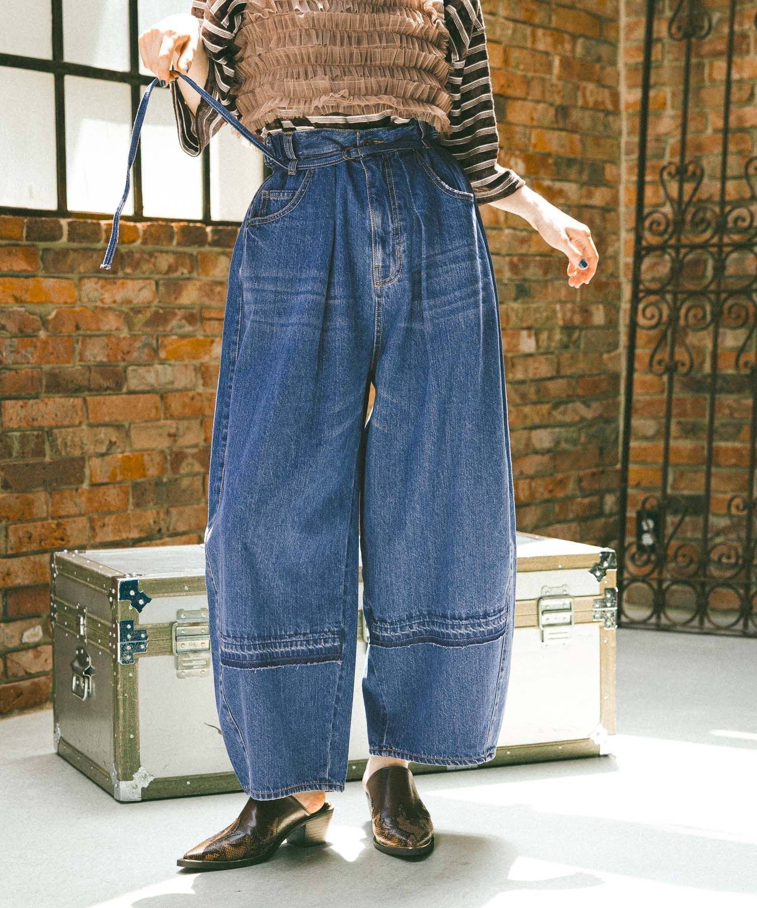 【ニコアンド/niko and】のNKJ 2025AW REMAKE BARREL DENIM インテリア・キッズ・メンズ・レディースファッション・服の通販 founy(ファニー) 　ファッション　Fashion　レディースファッション　Fashion for Women　インディゴ　Indigo Denim　カットソー　Cut and Sewn Top　シンプル　Simple, Minimal　デニム　Denim, Jeans Material　トレンド　Trend, Trending Now　ベーシック　Basic, Essential　リブニット　Rib Knit, Ribbed Knit　リメイク　Remake, Reconstructed　レオパード　Leopard, Animal Print　ワイド　Wide, Wide Fit　おすすめ　Recommended / Our Picks　2025年　2025　2025-2026秋冬・A/W　Autumn/Winter 2025–26 AW25–26　インディゴデニム|ID: prp329100004635538 ipo3291000000033798288