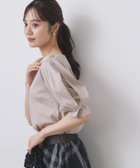 【インデックス/INDEX】のレースドッキングスリーブトップス【洗濯機洗い可/UVケア】 人気、トレンドファッション・服の通販 founy(ファニー) ファッション Fashion レディースファッション Fashion for Women トップス・カットソー Cut & Sew Tops シフォン Chiffon, Lightweight Fabric シルケット Silket, Silky Cotton ストレート Straight, Straight Cut スリーブ Sleeve, Long Sleeve / Short Sleeve デニム Denim, Jeans Material トレンド Trend, Trending Now なめらか Smooth, Silky Texture レース Lace, Lace Fabric エレガント 上品 Elegant thumbnail ピンクベージュ|ID: prp329100004635545 ipo3291000000033633981