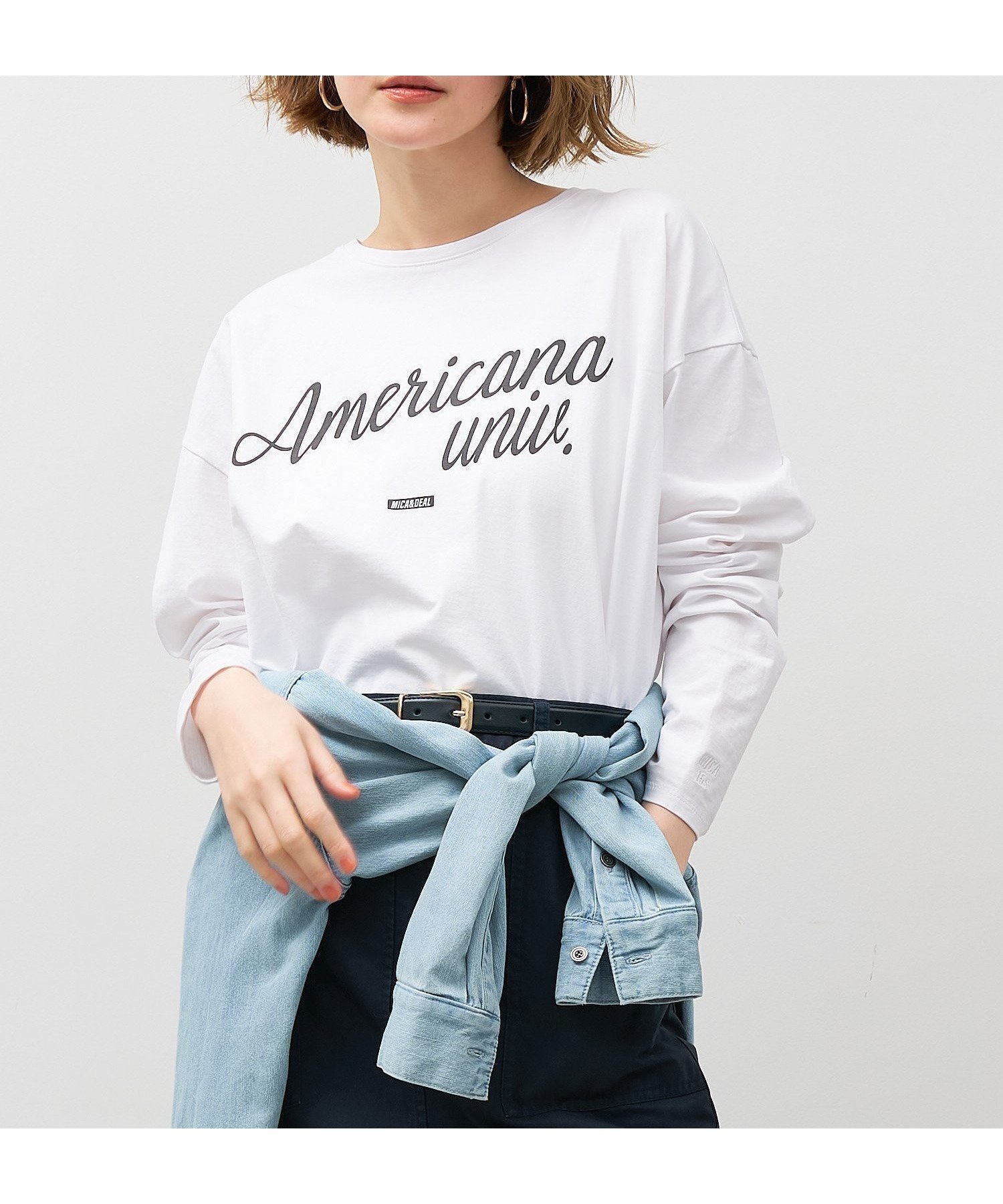 【マイカ ディール/MICA & DEAL】の【AMERICANA*MICA DEAL】15th ANNIVERSARY ロングスリーブT-shirt インテリア・キッズ・メンズ・レディースファッション・服の通販 founy(ファニー) 　ファッション　Fashion　レディースファッション　Fashion for Women　トップス・カットソー　Cut & Sew Tops　シャツ・ブラウス・オフィスカジュアル　Elegant Blouses & Button-Ups　ロングTシャツ・Tシャツ　Longline T-Shirts & Tees　アクセサリー　Fashion Accessories　春　Spring　秋　Autumn　カットソー　Cut and Sewn Top　シアー　Sheer, See-Through　スリーブ　Sleeve, Long Sleeve / Short Sleeve　デニム　Denim, Jeans Material　定番　Standard, Basic Item　フェミニン　Feminine, Girly　ベーシック　Basic, Essential　ロング　Long, Long-Length　おすすめ　Recommended / Our Picks　WHITE|ID: prp329100004635560 ipo3291000000033386568