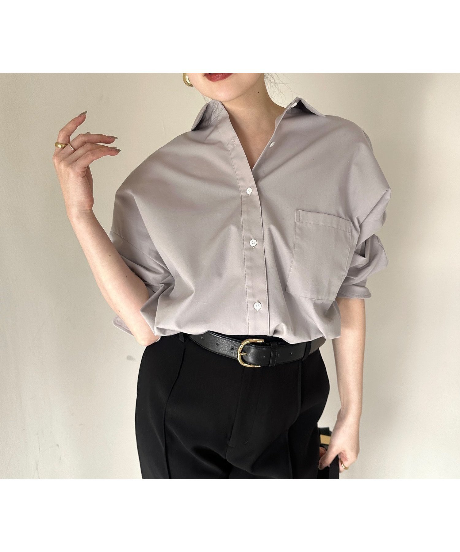 【アニュアンス/anuans】のスタンダードシャツ インテリア・キッズ・メンズ・レディースファッション・服の通販 founy(ファニー) 　ファッション　Fashion　レディースファッション　Fashion for Women　トップス・カットソー　Cut & Sew Tops　シャツ・ブラウス・オフィスカジュアル　Elegant Blouses & Button-Ups　カフス　Cuff Design　シルク　Silk, 100% Silk　スタンダード　Standard, Basic　定番　Standard, Basic Item　プレミアム　Premium, High-End　ベーシック　Basic, Essential　GREY|ID: prp329100004635604 ipo3291000000033388327
