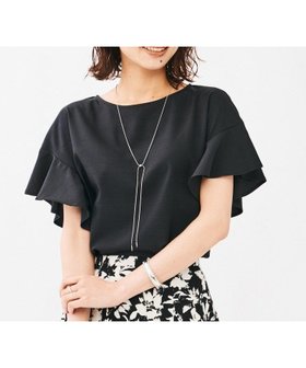 【アンタイトル/UNTITLED】のリネンライク クルーネックブラウス 人気、トレンドファッション・服の通販 founy(ファニー) ファッション Fashion レディースファッション Fashion for Women トップス・カットソー Cut & Sew Tops シャツ・ブラウス・オフィスカジュアル Elegant Blouses & Button-Ups ストレッチ Stretch, Stretchy Fabric フリル Frill, Ruffle ラウンド Round, Round Neck 夏 Summer |ID:prp329100004635609