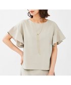 【アンタイトル/UNTITLED】のリネンライク クルーネックブラウス 人気、トレンドファッション・服の通販 founy(ファニー) ファッション Fashion レディースファッション Fashion for Women トップス・カットソー Cut & Sew Tops シャツ・ブラウス・オフィスカジュアル Elegant Blouses & Button-Ups ストレッチ Stretch, Stretchy Fabric フリル Frill, Ruffle ラウンド Round, Round Neck 夏 Summer thumbnail グレージュ|ID: prp329100004635609 ipo3291000000033388552