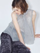 【フレイ アイディー/FRAY I.D】のシアーノースリボウタイブラウス 人気、トレンドファッション・服の通販 founy(ファニー) ファッション Fashion レディースファッション Fashion for Women トップス・カットソー Cut & Sew Tops シャツ・ブラウス・オフィスカジュアル Elegant Blouses & Button-Ups インナー Innerwear キャミソール Camisole, Spaghetti Strap Top ギャザー Gathered, Ruffled シアー Sheer, See-Through ノースリーブ Sleeveless, No-Sleeve モダン Modern, Contemporary ループ Loop, Loop Knit エレガント 上品 Elegant thumbnail MIX[930]|ID: prp329100004635623 ipo3291000000033650182