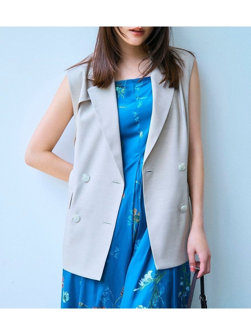 【フレイ アイディー/FRAY I.D】のトレンチライクジレ インテリア・キッズ・メンズ・レディースファッション・服の通販 founy(ファニー) 　ファッション　Fashion　レディースファッション　Fashion for Women　アウター　Coat / Outerwear Collection　トップス・カットソー　Cut & Sew Tops　ベスト&ジレ / 重ね着スタイル　Vests & Gilets　スタイリッシュ　Stylish, Fashionable　セットアップ　Set-Up, Coordinated Outfit　トレンド　Trend, Trending Now　パッチ　Patch, Appliqué　ベスト　Vest, Waistcoat　ボックス　Boxy, Box Shape　エレガント 上品　Elegant　BEG[037]|ID: prp329100004635626 ipo3291000000033850330