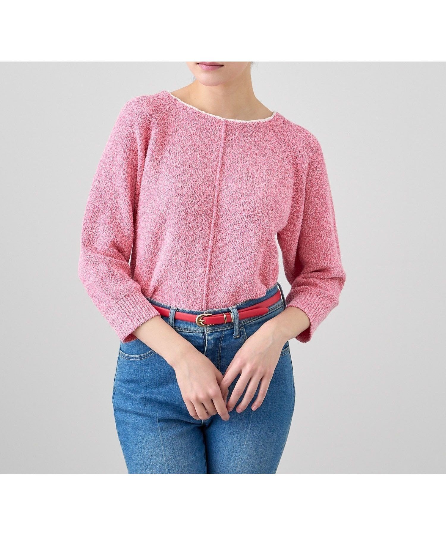 【アナイ/ANAYI】のメランジブークレ プルオーバー インテリア・キッズ・メンズ・レディースファッション・服の通販 founy(ファニー) 　ファッション　Fashion　レディースファッション　Fashion for Women　トップス・カットソー　Cut & Sew Tops　カジュアルプルオーバー・ニットトップス　Pullovers & Knit Tops / Casual Pullovers　イタリア　Italy　春　Spring　カラフル　Colorful Design　コンパクト　Compact, Small Size　ショート　Short, Short Length　スマート　Smart, Elegant　スリーブ　Sleeve, Long Sleeve / Short Sleeve　トリミング　Trimming, Decorative Edge　バランス　Balance, Style Balance　ロング　Long, Long-Length　ワイド　Wide, Wide Fit　S/S・春夏　SS, Spring/Summer, Warm Season　再入荷　Restock / Back in Stock　夏　Summer　pink|ID: prp329100004635633 ipo3291000000033389059