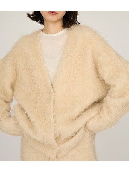【エミ/emmi】のシャギーニットカーディガン インテリア・キッズ・メンズ・レディースファッション・服の通販 founy(ファニー) 　ファッション　Fashion　レディースファッション　Fashion for Women　トップス・カットソー　Cut & Sew Tops　ニット　Knit Tops & Sweaters　カーディガン・羽織り　Layered Style Cardigans　セットアップ　Set-Up, Coordinated Outfit　デニム　Denim, Jeans Material　ポケット　Pocket, Pocket Detail　軽量　Lightweight, Ultra Light　LBEG[035]|ID: prp329100004635661 ipo3291000000033389474
