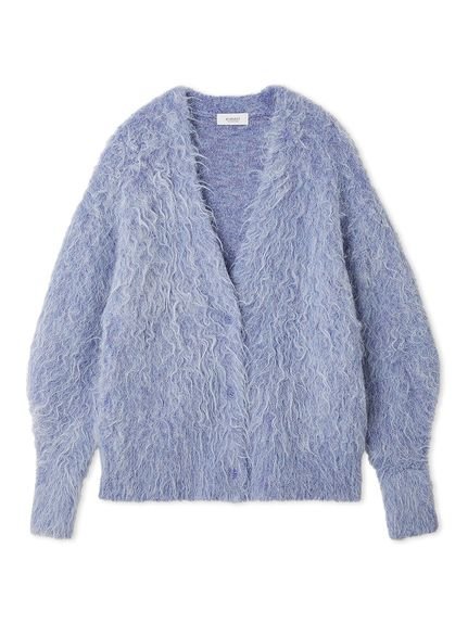 【エミ/emmi】のシャギーニットカーディガン インテリア・キッズ・メンズ・レディースファッション・服の通販 founy(ファニー) 　ファッション　Fashion　レディースファッション　Fashion for Women　トップス・カットソー　Cut & Sew Tops　ニット　Knit Tops & Sweaters　カーディガン・羽織り　Layered Style Cardigans　セットアップ　Set-Up, Coordinated Outfit　デニム　Denim, Jeans Material　ポケット　Pocket, Pocket Detail　軽量　Lightweight, Ultra Light　BLU[086]|ID: prp329100004635661 ipo3291000000033389475