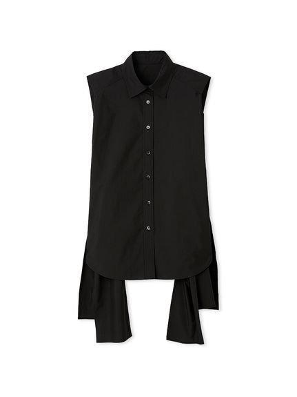 【スタイリング/styling】のサイドリボンノースリーブシャツ インテリア・キッズ・メンズ・レディースファッション・服の通販 founy(ファニー) 　ファッション　Fashion　レディースファッション　Fashion for Women　トップス・カットソー　Cut & Sew Tops　キャミソール&ノースリーブ　Camisoles & Sleeveless Tops　シャツ・ブラウス・オフィスカジュアル　Elegant Blouses & Button-Ups　ダウン　Down, Puffer　フェミニン　Feminine, Girly　マニッシュ　Mannish, Boyish　リボン　Ribbon, Bow　BLK[009]|ID: prp329100004635666 ipo3291000000033389573