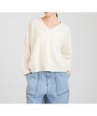 【ハウス オブ ロータス/HOUSE OF LOTUS】のウールVネックプルオーバー 人気、トレンドファッション・服の通販 founy(ファニー) ファッション Fashion レディースファッション Fashion for Women トップス・カットソー Cut & Sew Tops カジュアルプルオーバー・ニットトップス Pullovers & Knit Tops / Casual Pullovers Vネックトップス V-Neck Tops / V-Cut Neckline Shirts スリット Slit, Slit Detail フェミニン Feminine, Girly ポンチョ Poncho, Cape Style ミックス Mix, Mixed Style ミドル Middle Length, Mid Height thumbnail オフホワイト|ID: prp329100004635668 ipo3291000000033389583