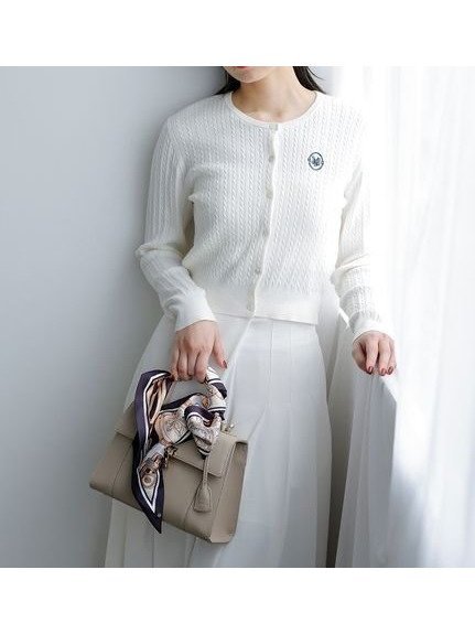 【スナイデル/SNIDEL】のワンポイントモチーフカーディガン 人気、トレンドファッション・服の通販 founy(ファニー) 　ファッション　Fashion　レディースファッション　Fashion for Women　トップス・カットソー　Cut & Sew Tops　カーディガン・羽織り　Layered Style Cardigans　キャミソール　Camisole, Spaghetti Strap Top　シフォン　Chiffon, Lightweight Fabric　シンプル　Simple, Minimal　ストレート　Straight, Straight Cut　フィット　Fit, Slim Fit　フェミニン　Feminine, Girly　ボトム　Bottoms, Lower Wear　ボーダー　Border, Stripe　半袖　Short Sleeve, Half Sleeve　無地　Plain, Solid Color　レース　Lace, Lace Fabric　ワンポイント　One Point, Statement Accent　おすすめ　Recommended / Our Picks　 other-1|ID: prp329100004635692 ipo3291000000033389962