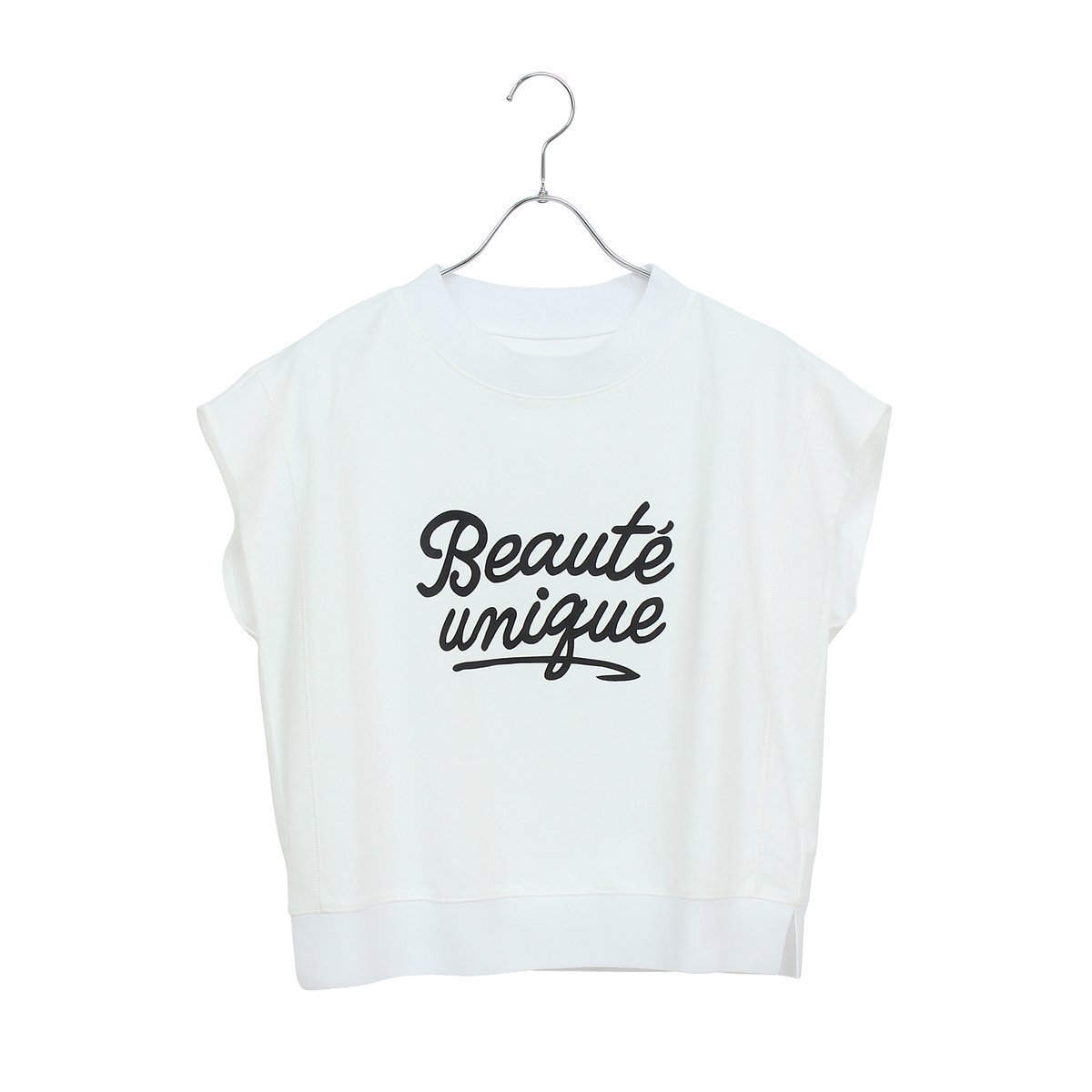 【リリアンビューティエクラ/Liliane Burty ECLAT】の【洗える】リブ使い裏毛ロゴプリントTシャツ インテリア・キッズ・メンズ・レディースファッション・服の通販 founy(ファニー) 　ファッション　Fashion　レディースファッション　Fashion for Women　トップス・カットソー　Cut & Sew Tops　シャツ・ブラウス・オフィスカジュアル　Elegant Blouses & Button-Ups　ロングTシャツ・Tシャツ　Longline T-Shirts & Tees　洗える　Machine Washable　コレクション　Collection, Seasonal Line　シンプル　Simple, Minimal　スリーブ　Sleeve, Long Sleeve / Short Sleeve　トレンド　Trend, Trending Now　フレンチ　French, French Style　プリント　Print, Printed Pattern　ラバー　Rubber, Rubber Sole　リュクス　Luxury, Elegant, High-End, Chic　夏　Summer　オフ|ID: prp329100004635698 ipo3291000000033390060