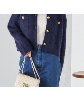 【シップス フォー ウィメン/SHIPS】 モヘヤ混 ヘアリー ニット ジャケット人気、トレンドファッション・服の通販 founy(ファニー) ファッション Fashion レディースファッション Fashion for Women アウター Coat / Outerwear Collection レディースジャケット・軽アウター Jackets コンパクト Compact, Small Size ジャカード／ジャガード Jacquard, Woven Pattern ジャケット Jacket, Outerwear タートル Turtleneck, Turtle Collar ダブル Double, Double-Breasted フェミニン Feminine, Girly メタル Metal, Metal Parts |ID:prp329100004635715