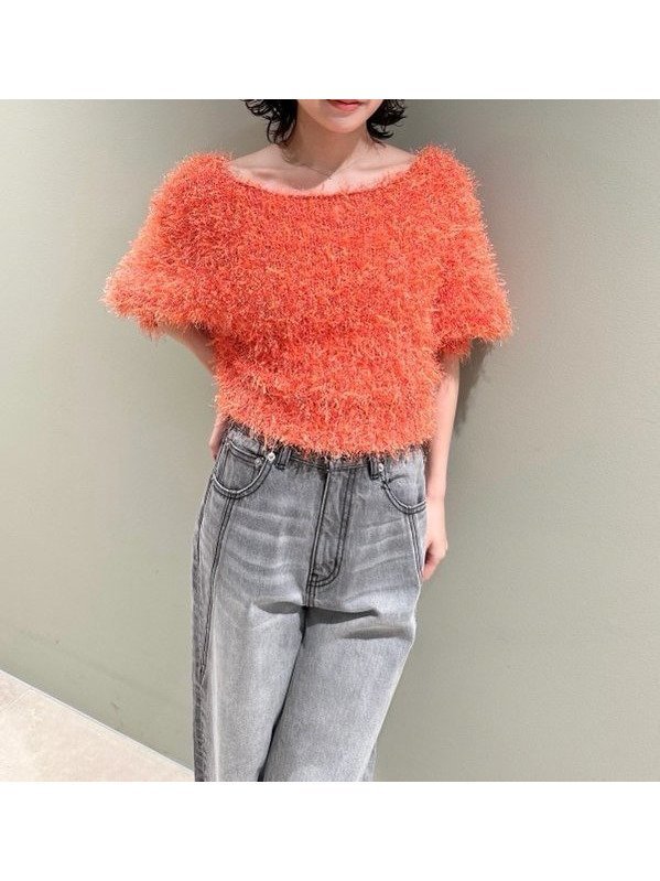 【リリーブラウン/Lily Brown】のフリンジフェザーニットトップス インテリア・キッズ・メンズ・レディースファッション・服の通販 founy(ファニー) 　雑誌掲載アイテム　Magazine Picks & Fashion Features　ファッション雑誌　Fashion Magazines　ビジンヒャッカ　美人百花　ファッション　Fashion　レディースファッション　Fashion for Women　トップス・カットソー　Cut & Sew Tops　ニット　Knit Tops & Sweaters　3月号　March Issue　エアリー　Airy Texture　オレンジ　Orange　フェザー　Feather, Feather Detail　ミックス　Mix, Mixed Style　雑誌　Magazine, Fashion Magazine　ORG[051]|ID: prp329100004635719 ipo3291000000033561727