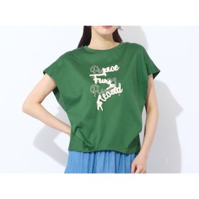 【リリアンビューティエクラ/Liliane Burty ECLAT】の【S・Mサイズ】綿100%フレンチスリーブTシャツ 人気、トレンドファッション・服の通販 founy(ファニー) ファッション Fashion レディースファッション Fashion for Women トップス・カットソー Cut & Sew Tops シャツ・ブラウス・オフィスカジュアル Elegant Blouses & Button-Ups ロングTシャツ・Tシャツ Longline T-Shirts & Tees コレクション Collection, Seasonal Line スリーブ Sleeve, Long Sleeve / Short Sleeve デニム Denim, Jeans Material トレンド Trend, Trending Now フォルム Silhouette, Form フレンチ French, French Style プリント Print, Printed Pattern リュクス Luxury, Elegant, High-End, Chic おすすめ Recommended / Our Picks |ID:prp329100004635809